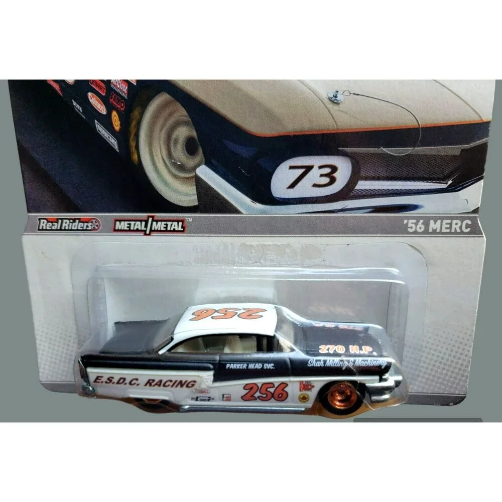 2012 Hot Wheels Racing '56 MERC Black White E.S.D.C. Racing Stockcar Real Riders